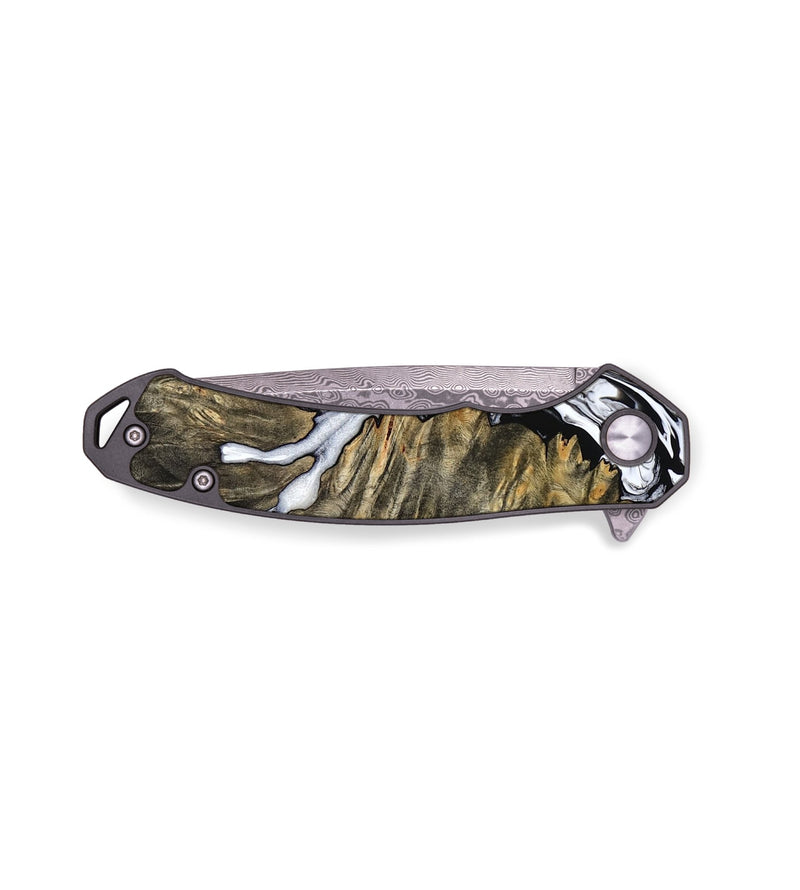 EDC Wood Pocket Knife - Krista (Black & White, 768405)