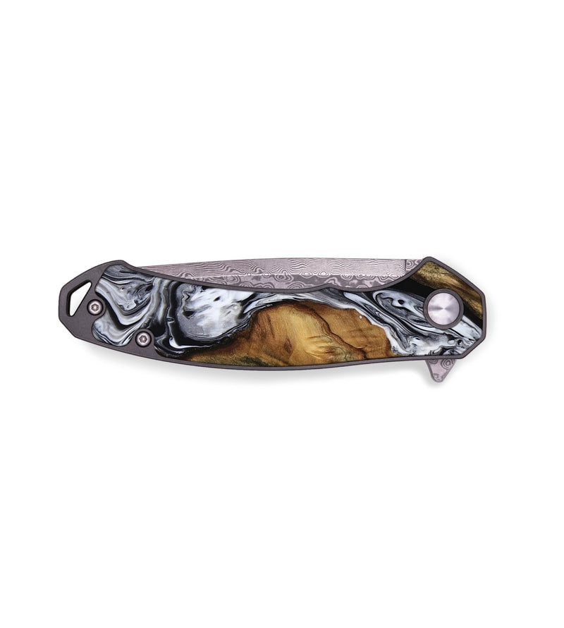 EDC Wood Pocket Knife - Aitana (Black & White, 768537)