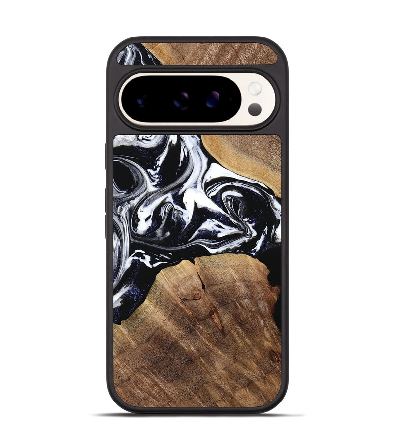 Pixel 9 Wood Phone Case - Miriam (Black & White, 769030)