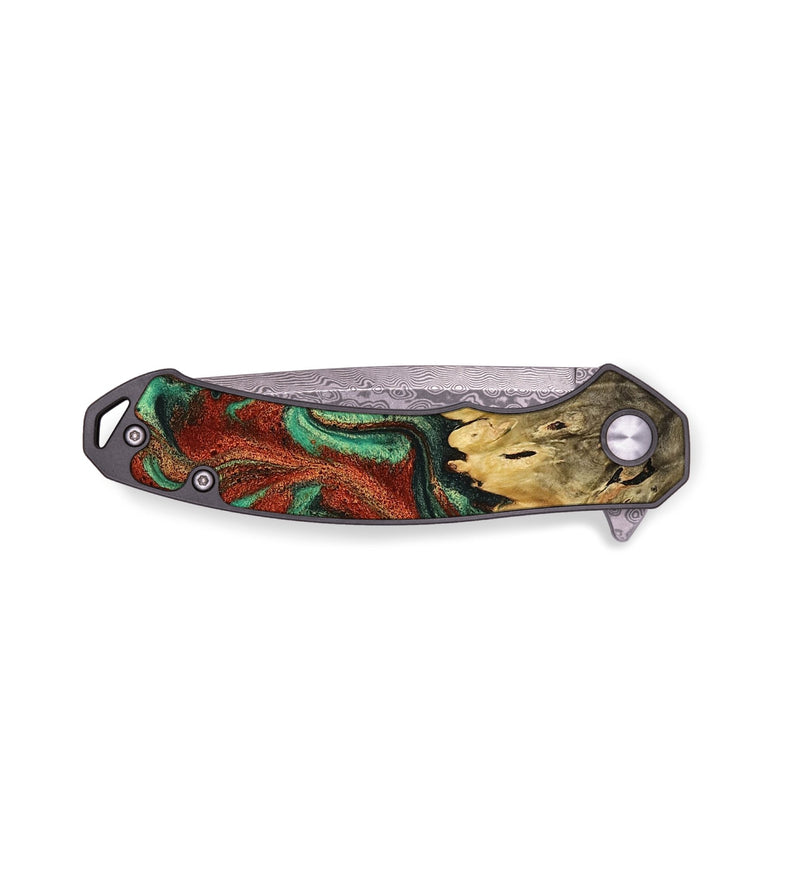 EDC Wood Pocket Knife - Kennith (Green, 769044)