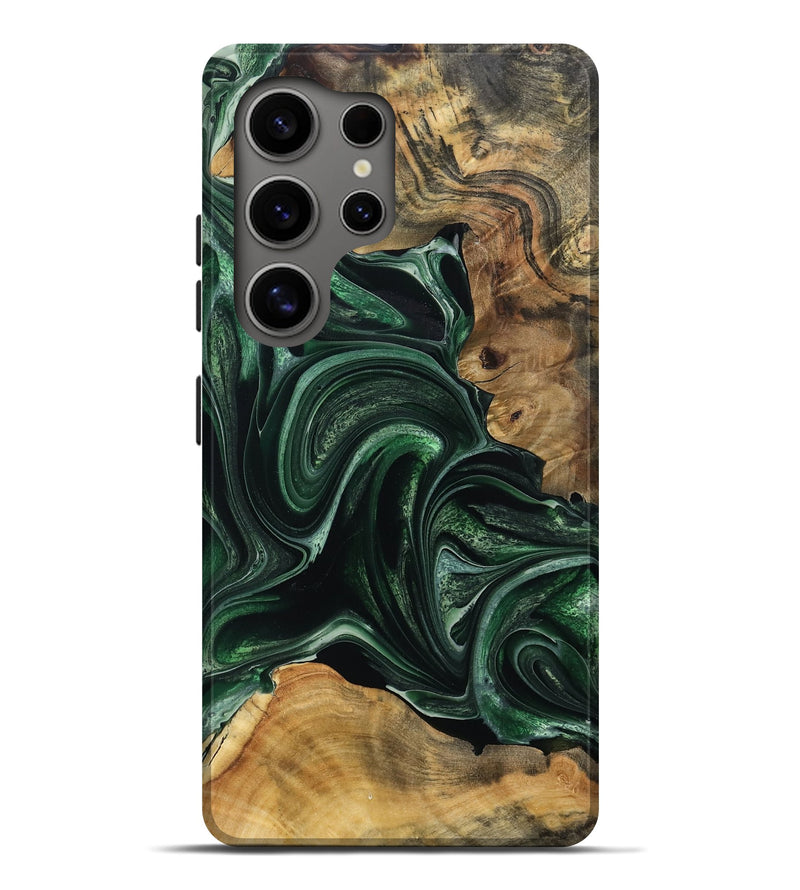 Galaxy S25 Ultra Wood Live Edge Phone Case - Valeria (Green, 769212)