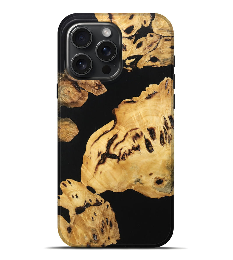 iPhone 16 Pro Max Wood Live Edge Phone Case - Azul (Wood Burl, 769221)