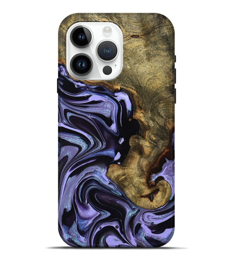 iPhone 15 Pro Max Wood Live Edge Phone Case - Sariyah (Purple, 769241)
