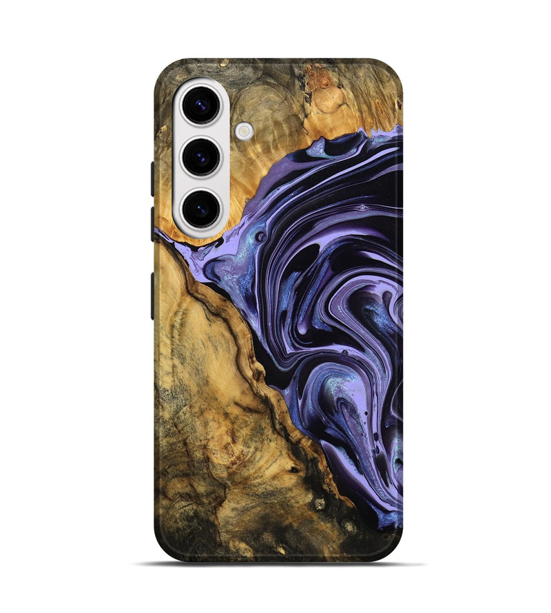 Galaxy S25 Wood Live Edge Phone Case - Vernell (Purple, 769246)