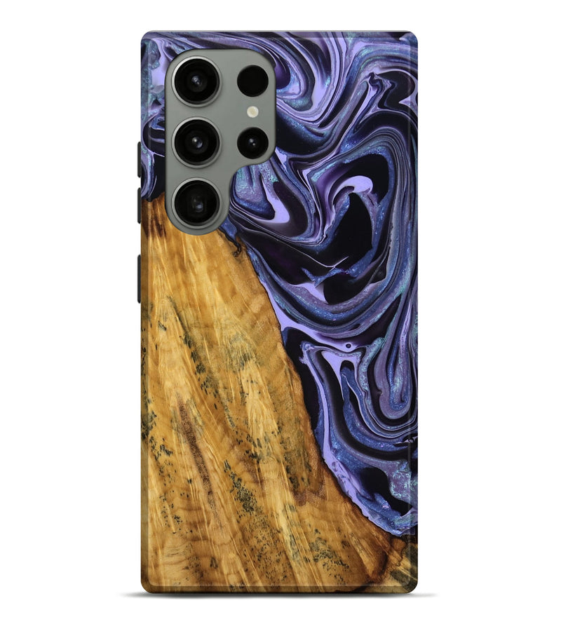 Galaxy S23 Ultra Wood Live Edge Phone Case - Mariela (Purple, 769249)