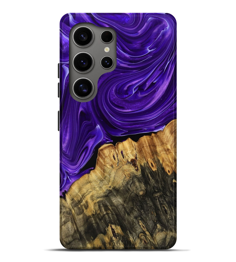 Galaxy S25 Ultra Wood Live Edge Phone Case - Felisha (Purple, 769597)