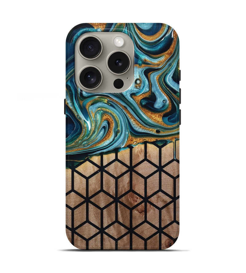 iPhone 16 Pro Wood Live Edge Phone Case - Verna (Pattern, 769614)