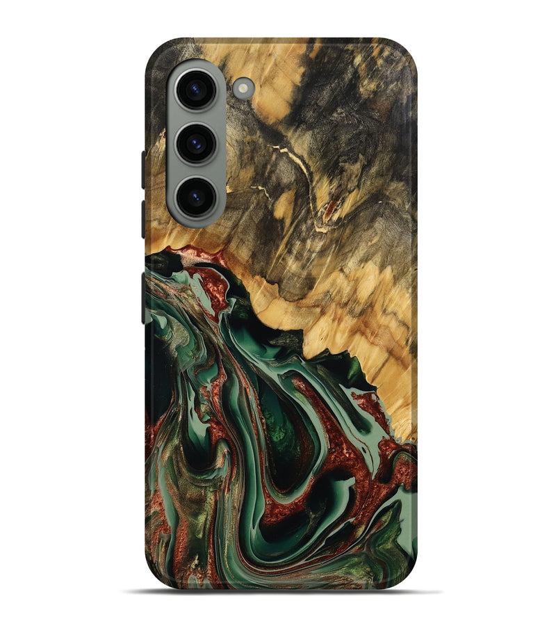 Galaxy S23 Plus Wood Live Edge Phone Case - Erin (Green, 769886)