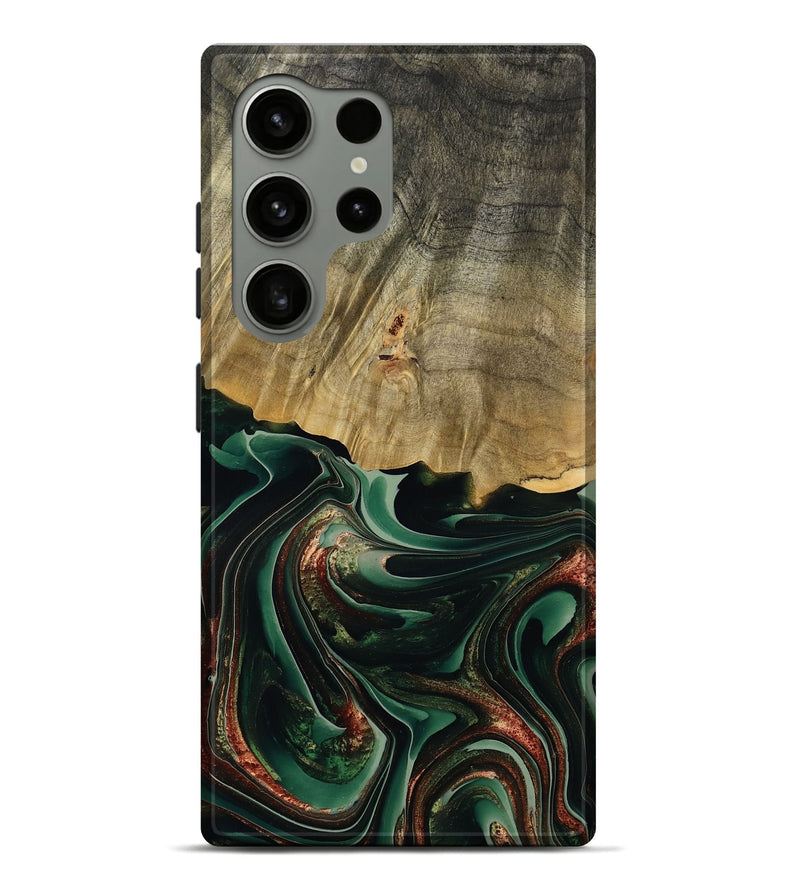 Galaxy S24 Ultra Wood Live Edge Phone Case - Shani (Green, 769887)
