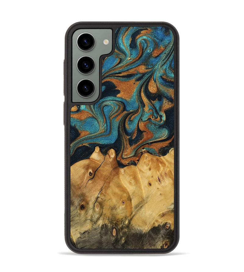 Galaxy S23 Plus Wood Phone Case - Isidore (Teal & Gold, 769900)