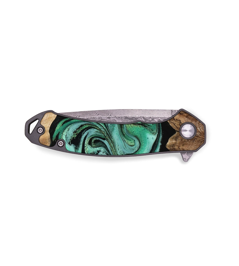 EDC Wood Pocket Knife - Selina (Green, 770083)
