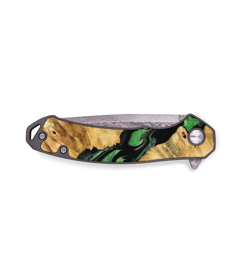 EDC Wood Pocket Knife - Curt (Green, 770162)