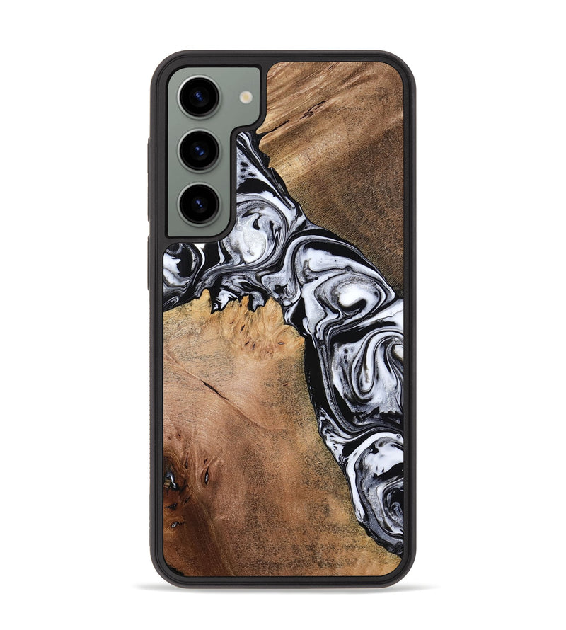 Galaxy S23 Plus Wood Phone Case - Frank (Black & White, 770182)