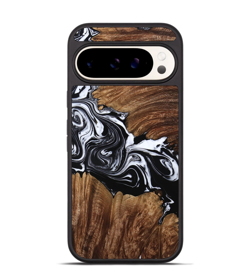 Pixel 9 Wood Phone Case - Nikki (Black & White, 770189)