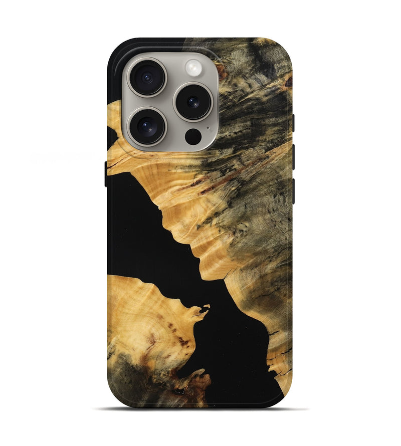 iPhone 16 Pro Wood Live Edge Phone Case - Tracy (Wood Burl, 770208)