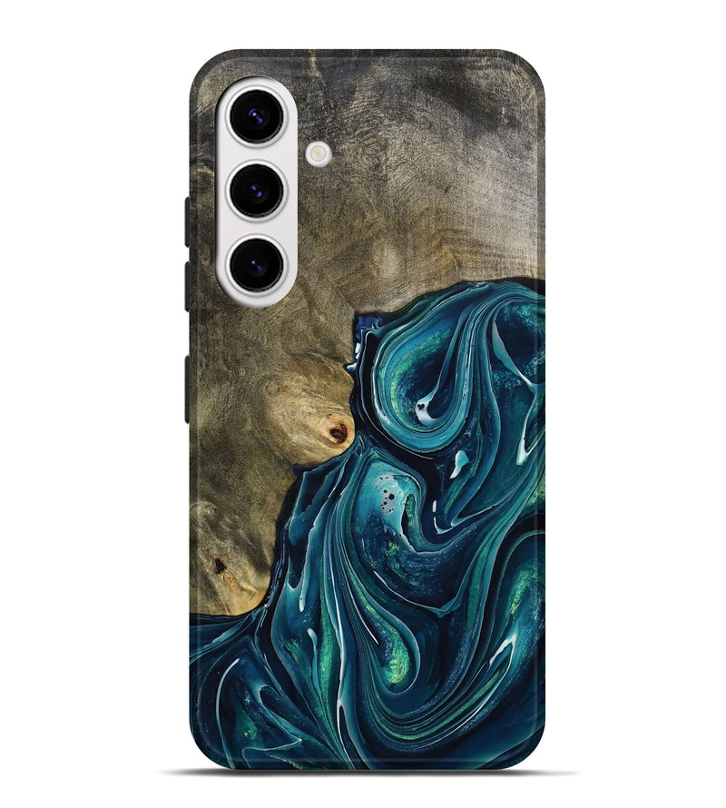 Galaxy S25 Plus Wood Live Edge Phone Case - Mylie (Blue, 770209)