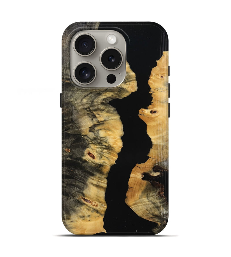 iPhone 16 Pro Wood Live Edge Phone Case - Gerry (Wood Burl, 770217)