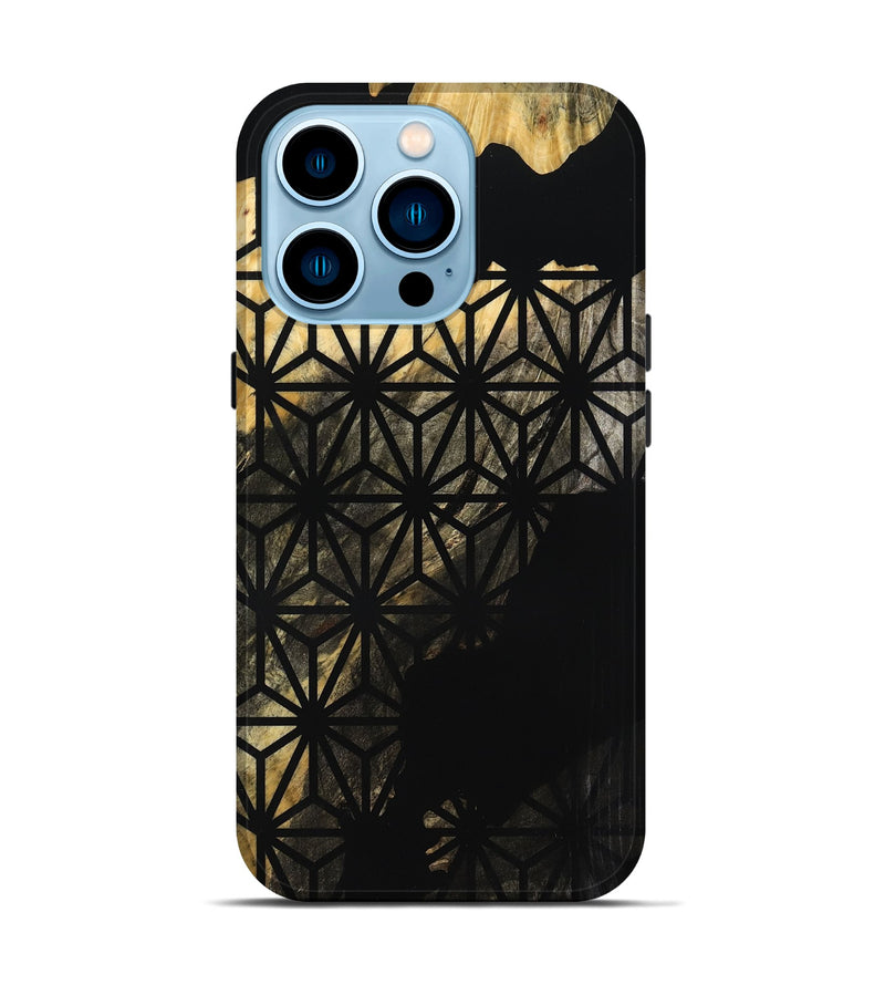 iPhone 14 Pro Wood Live Edge Phone Case - Rayan (Pattern, 770219)