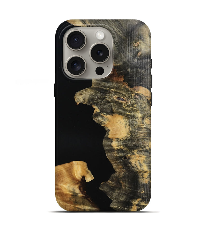 iPhone 16 Pro Wood Live Edge Phone Case - Elmo (Wood Burl, 770220)