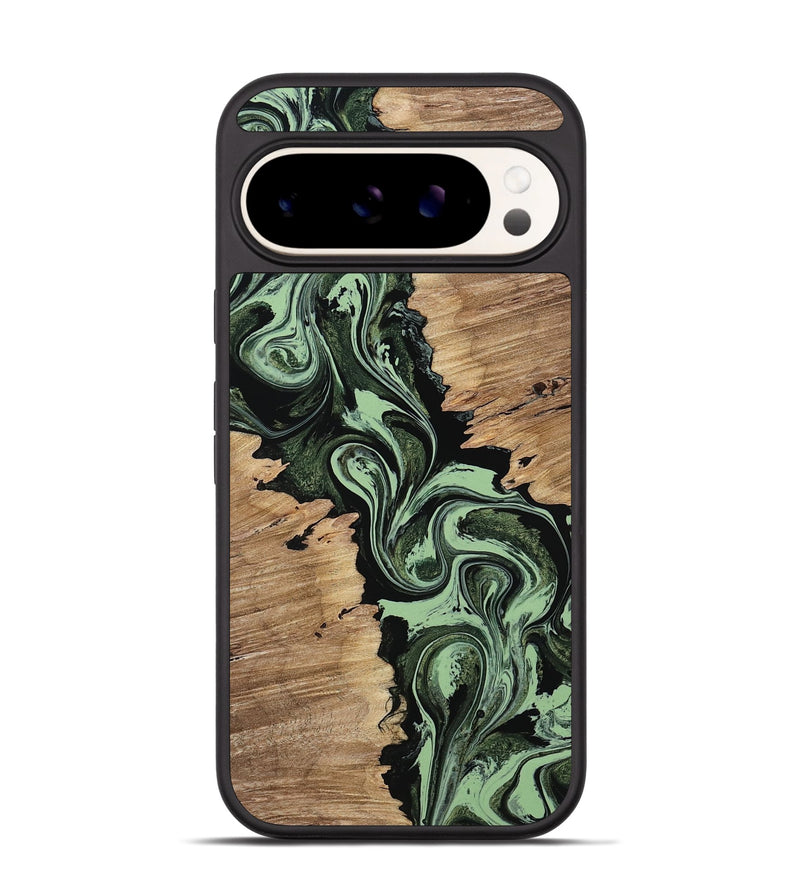 Pixel 9 Wood Phone Case - Adam (Green, 770325)