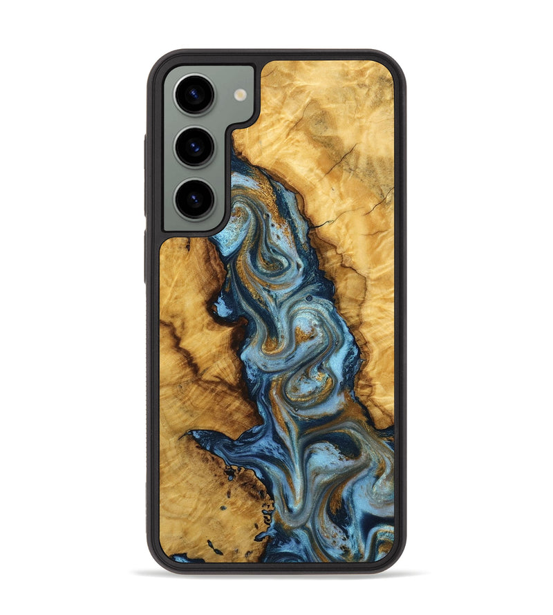 Galaxy S23 Plus Wood Phone Case - Lynsey (Teal & Gold, 770343)
