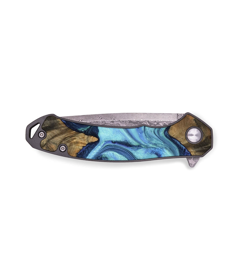 EDC Wood Pocket Knife - Juwan (Blue, 770389)
