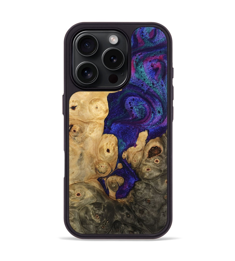 iPhone 16 Pro Wood Phone Case - Alysha (Purple, 770646)