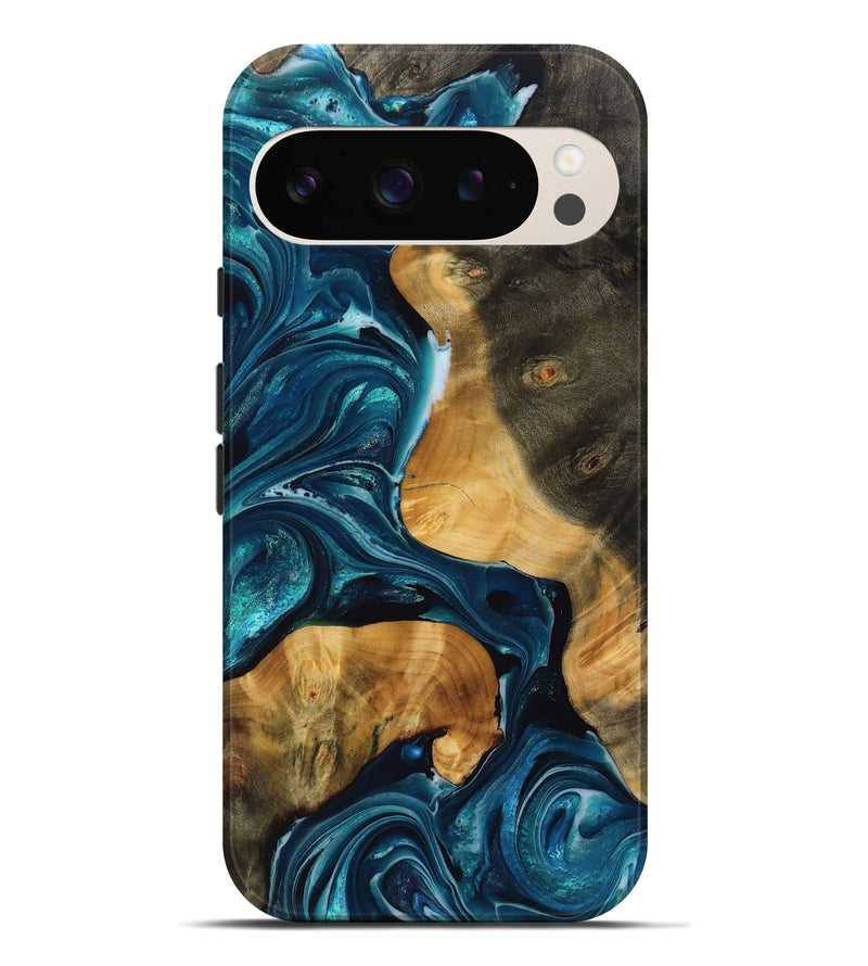 Pixel 9 Pro XL Wood Live Edge Phone Case - Lovie (Blue, 770776)