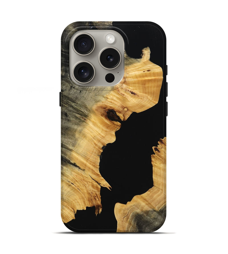 iPhone 16 Pro Wood Live Edge Phone Case - Doretha (Wood Burl, 770778)