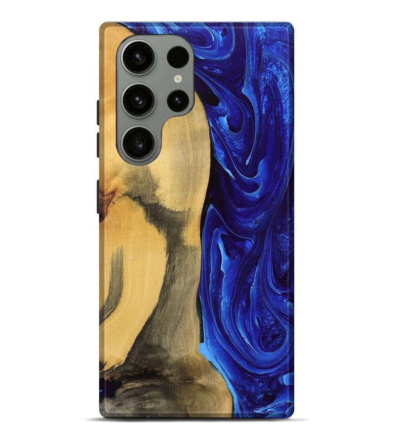 Galaxy S23 Ultra Wood Live Edge Phone Case - Agatha (Blue, 770898)