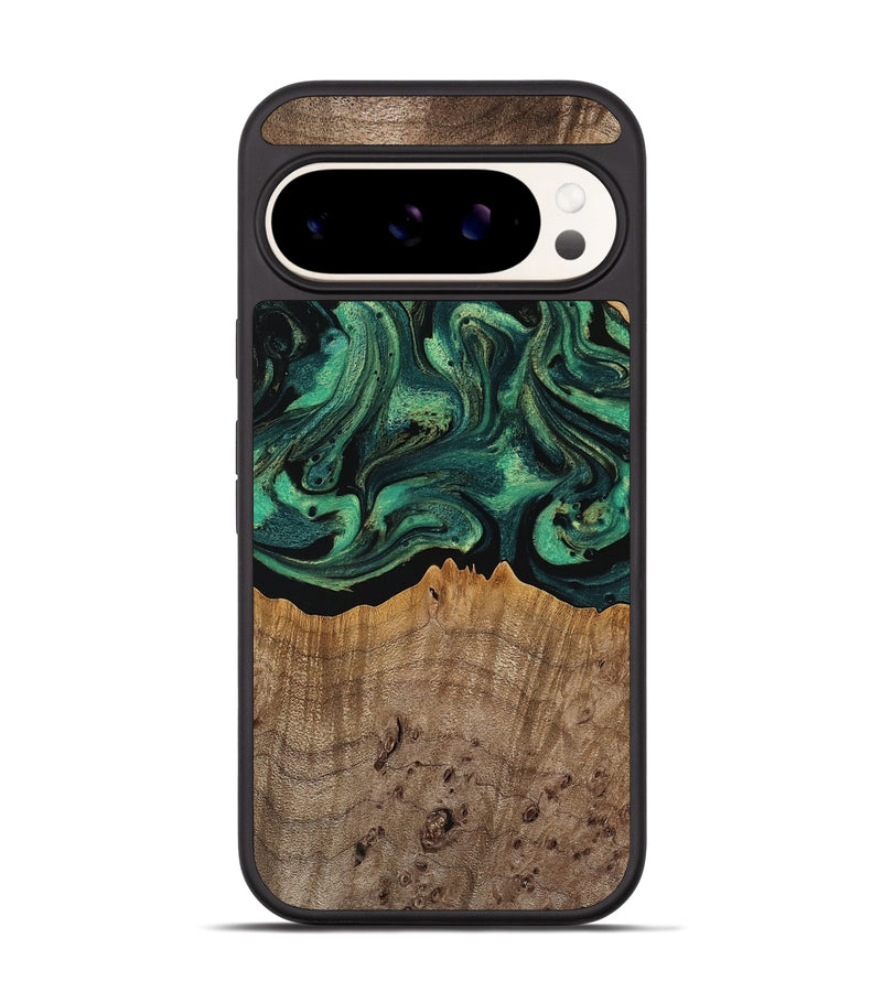 Pixel 9 Wood Phone Case - Mickey (Green, 771003)