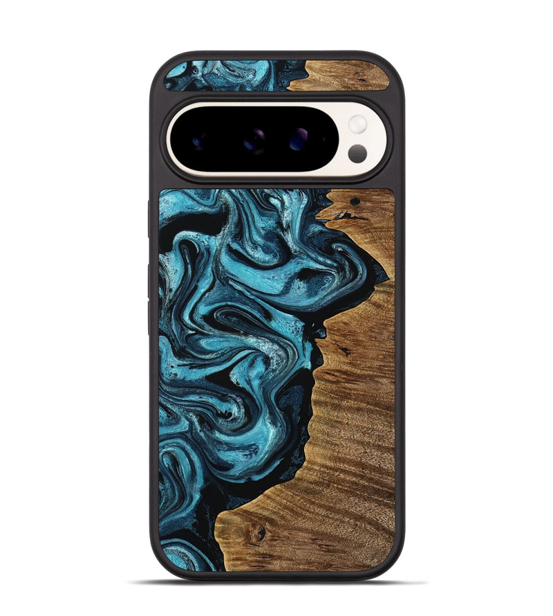 Pixel 9 Wood Phone Case - Johanna (Blue, 771406)