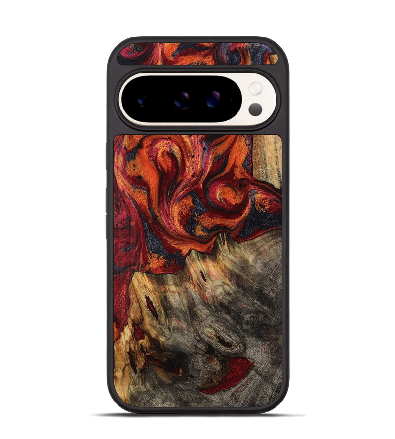 Pixel 9 Wood Phone Case - Erykah (Red, 771518)