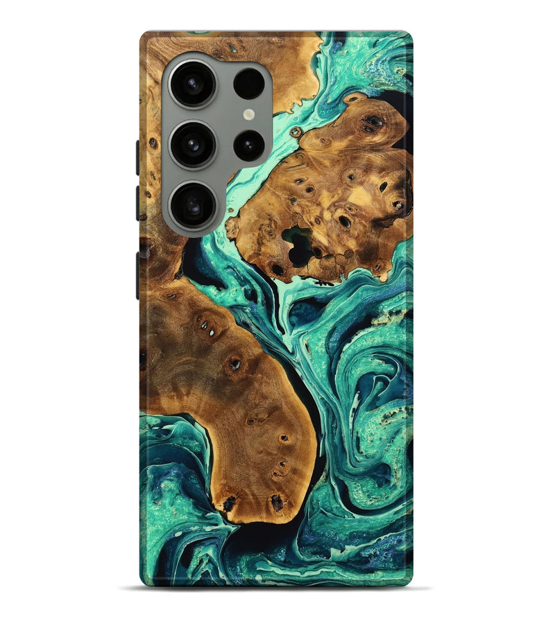 Galaxy S24 Ultra Wood Live Edge Phone Case - Cortney (Green, 771730)