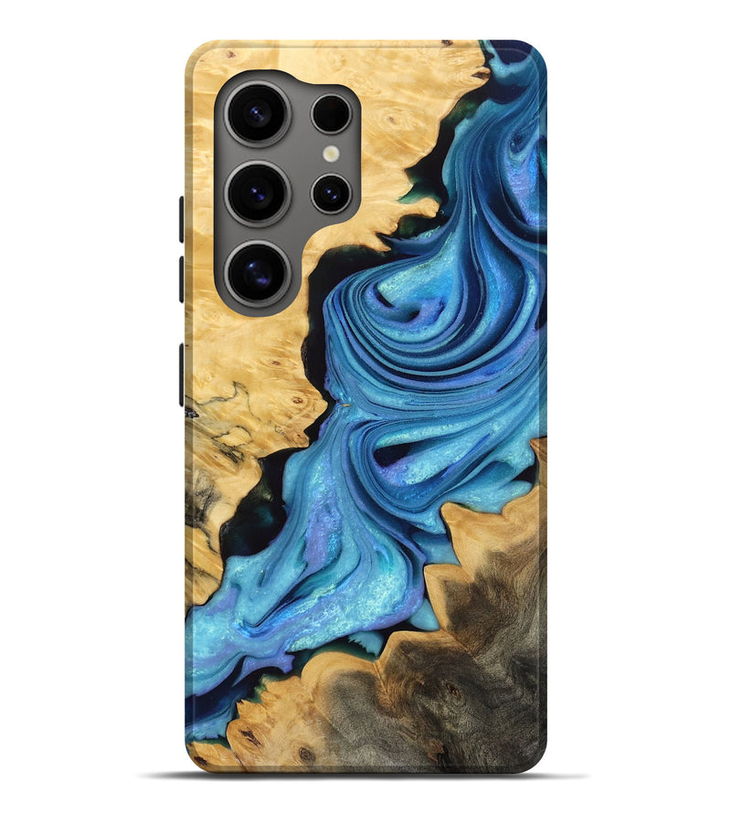 Galaxy S25 Ultra Wood Live Edge Phone Case - Laureen (Blue, 771952)