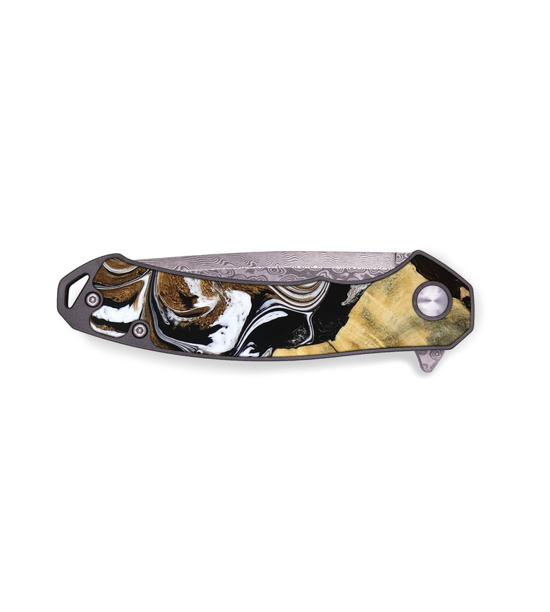 EDC Wood Pocket Knife - Ian (Black & White, 772068)