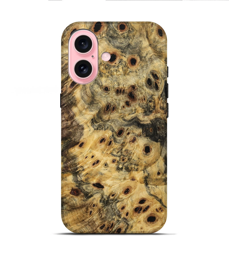 iPhone 16 Wood Live Edge Phone Case - Maleah (Wood Burl, 772652)
