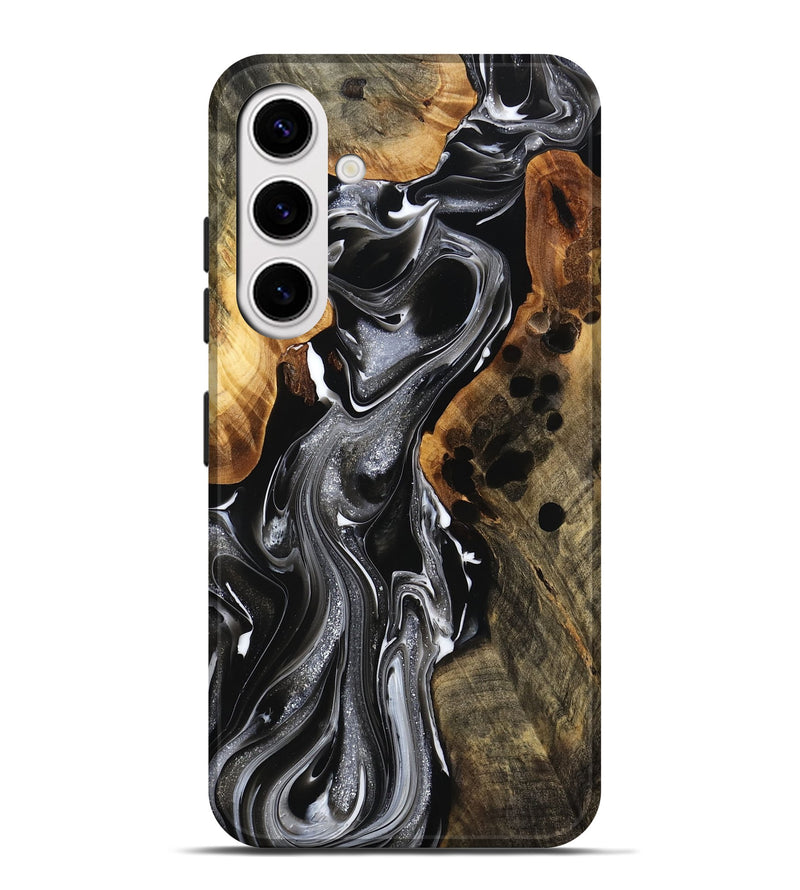 Galaxy S25 Plus Wood Live Edge Phone Case - Cortez (Black & White, 772654)