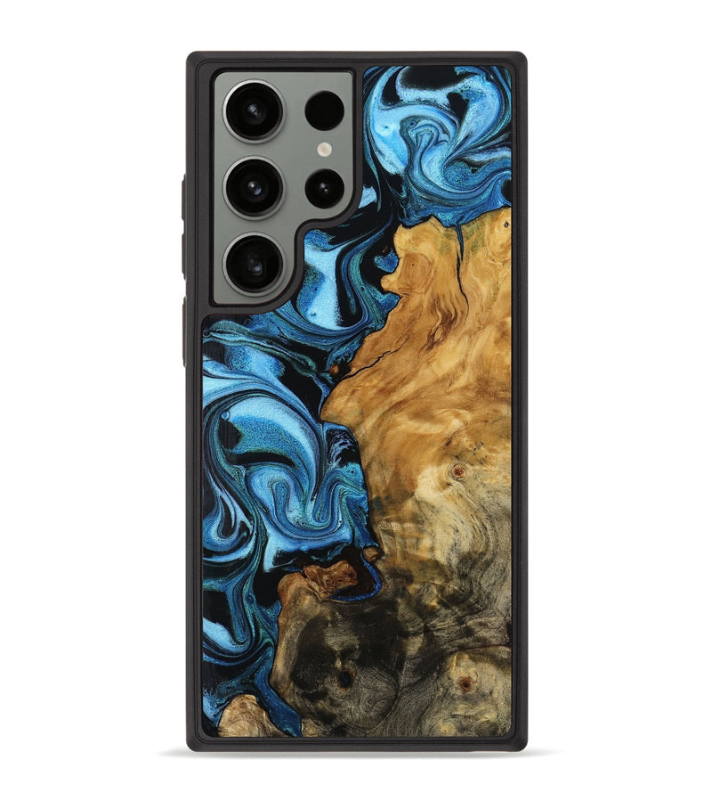 Galaxy S23 Ultra Wood Phone Case - Kortney (Blue, 772806)