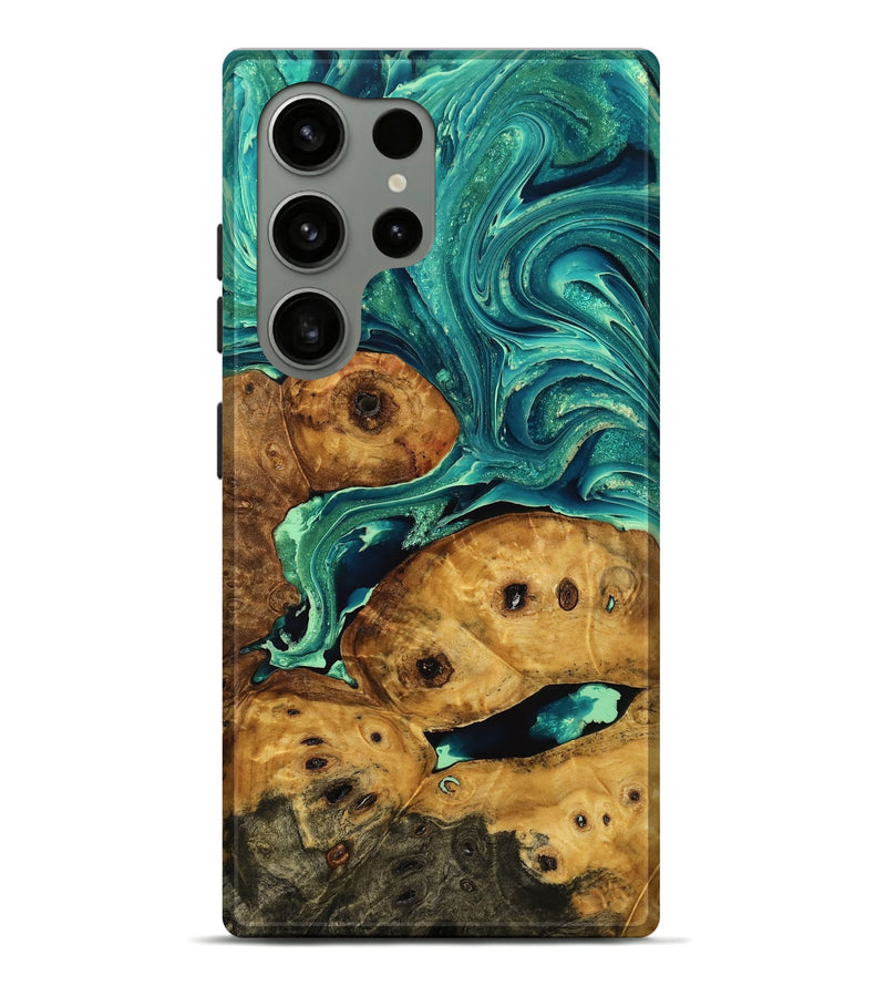 Galaxy S24 Ultra Wood Live Edge Phone Case - Jasiah (Green, 772922)