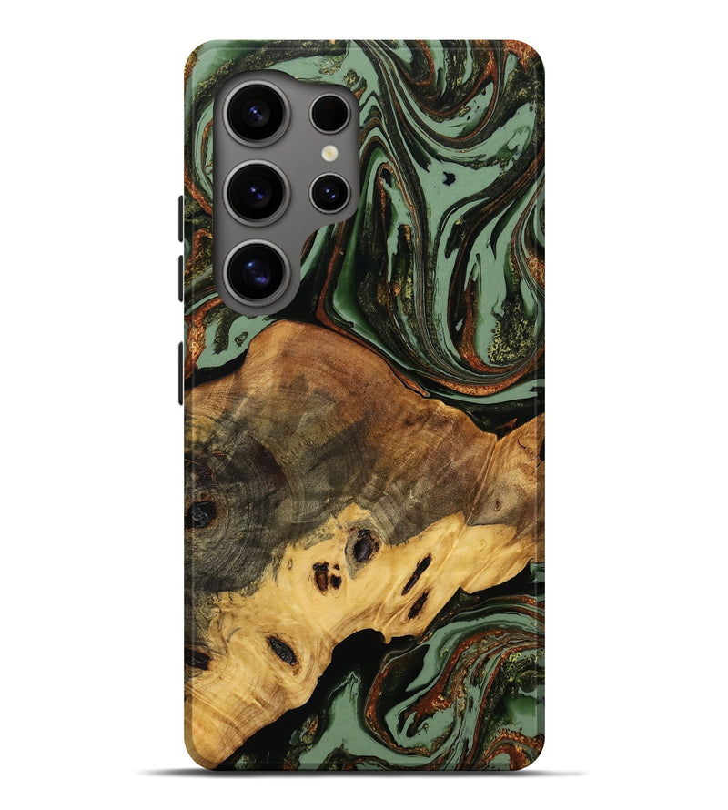 Galaxy S25 Ultra Wood Live Edge Phone Case - Beth (Green, 772932)