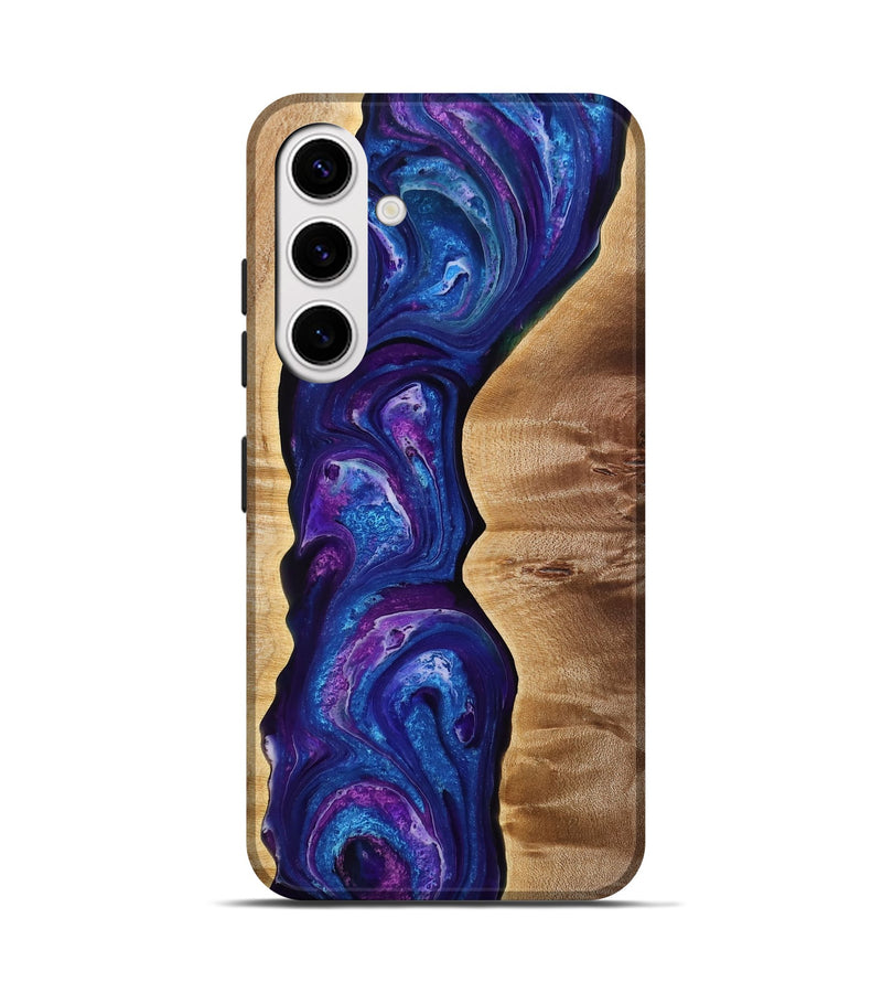Galaxy S25 Wood Live Edge Phone Case - Teddy (Purple, 772950)