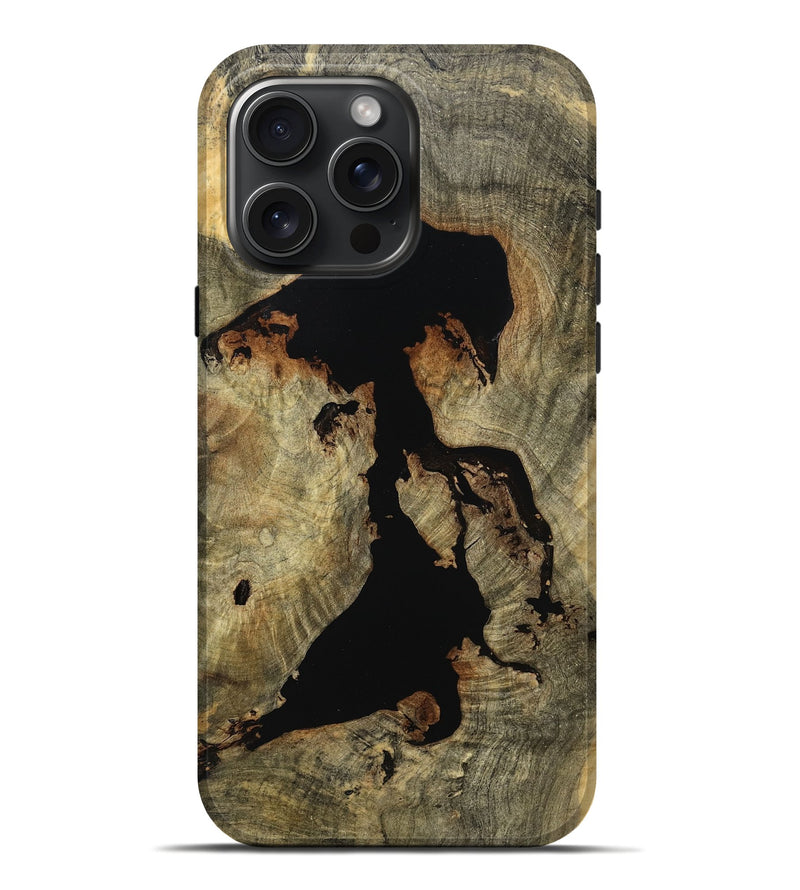 iPhone 16 Pro Max Wood Live Edge Phone Case - Azul (Wood Burl, 773032)