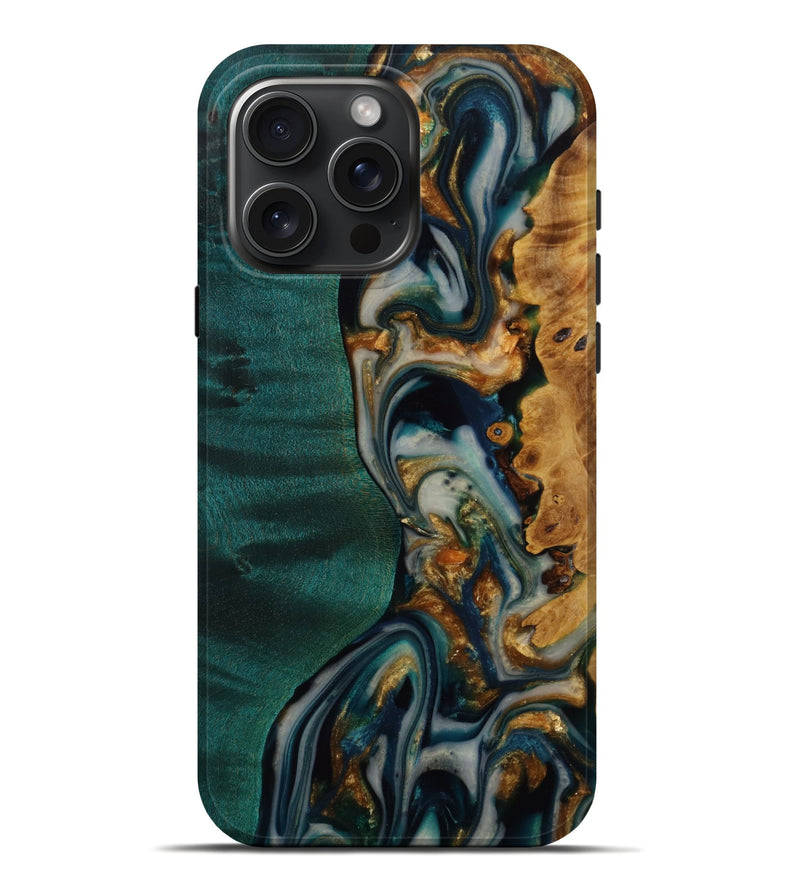 iPhone 16 Pro Max Wood Live Edge Phone Case - Titus (Metallic, 773037)