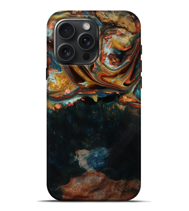 iPhone 16 Pro Max Wood Live Edge Phone Case - Ramon (Metallic, 773039)