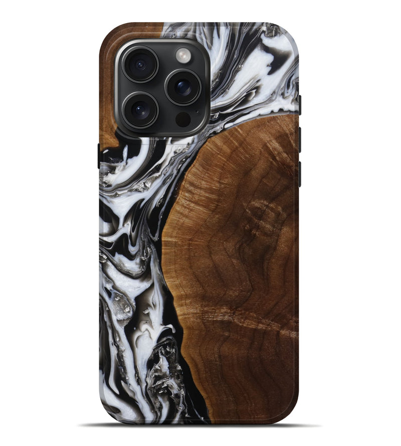 iPhone 16 Pro Max Wood Live Edge Phone Case - Eleanor (Metallic, 773043)