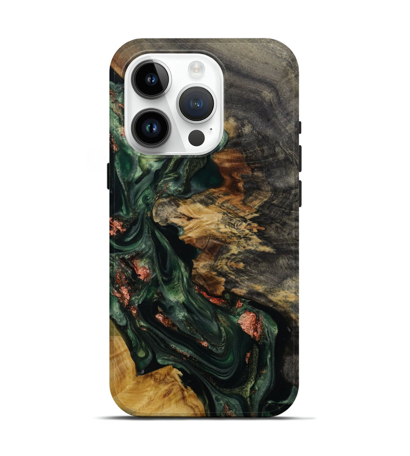 iPhone 15 Pro Wood Live Edge Phone Case - Lou (Metallic, 773047)