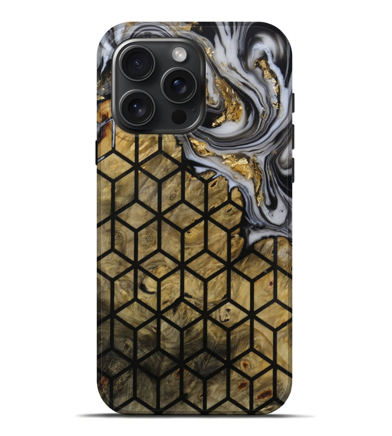 iPhone 16 Pro Max Wood Live Edge Phone Case - Elmer (Metallic, 773053)