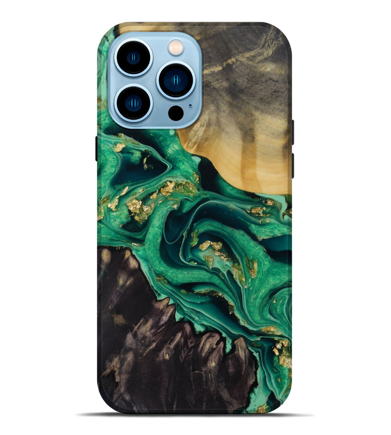 iPhone 14 Pro Max Wood Live Edge Phone Case - Presley (Metallic, 773055)