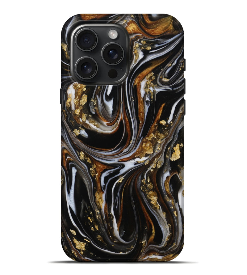 iPhone 16 Pro Max Wood Live Edge Phone Case - Ivy (Metallic, 773058)